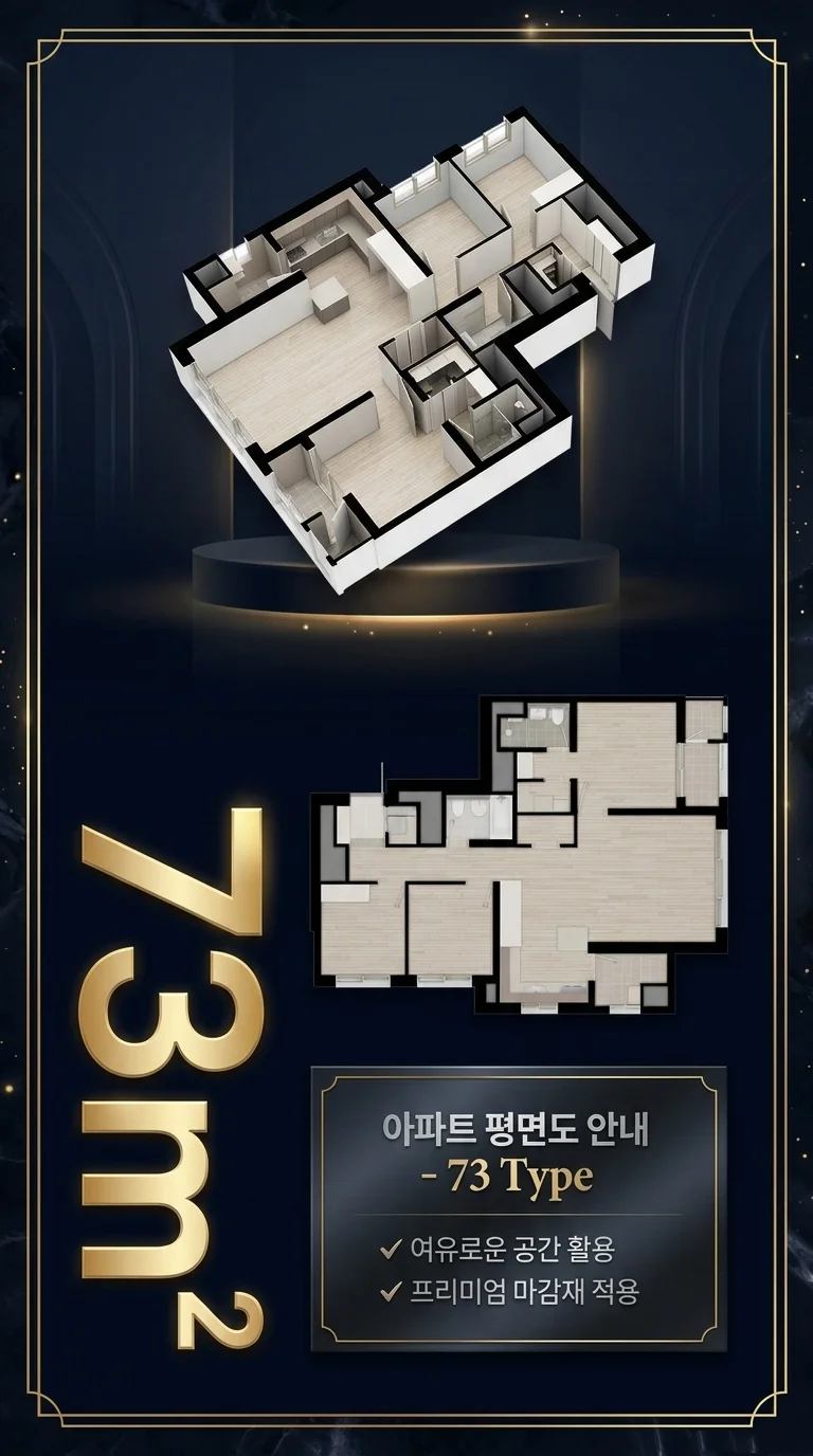 아파트 73m2 평면타입